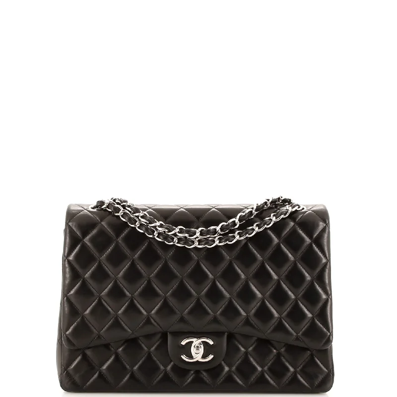 Classic Double Flap Bag Quilted Lambskin Maxi