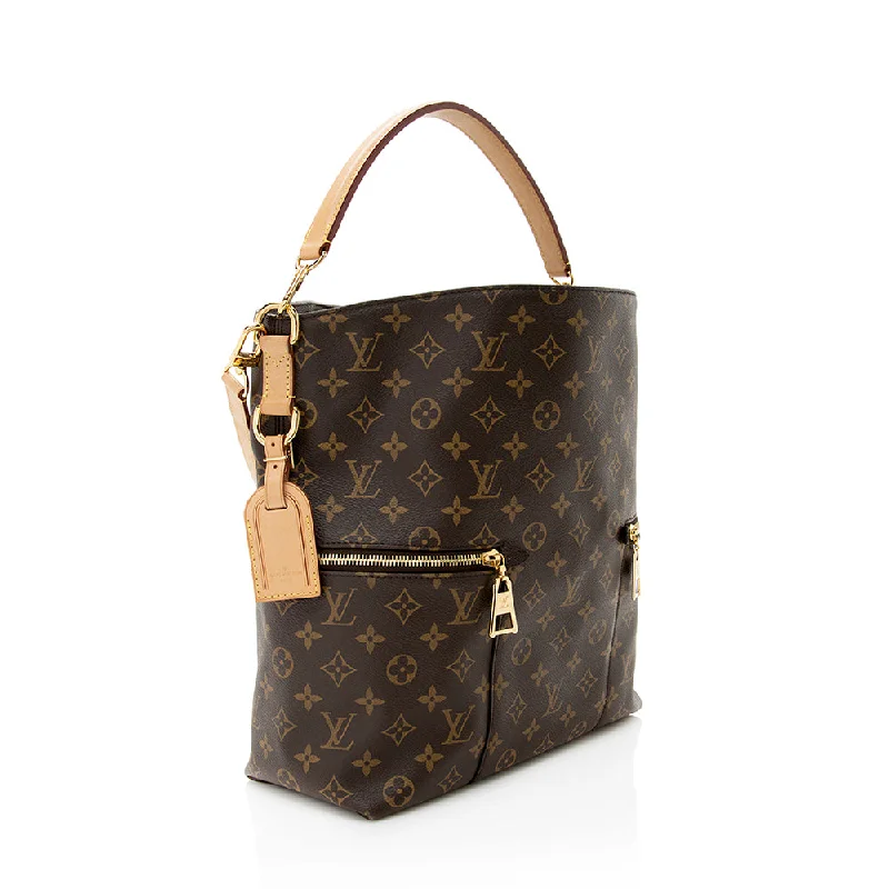 Louis Vuitton tote bags with a water - resistant coating for outdoor useLouis Vuitton Monogram Canvas Melie Shoulder Bag (19396)