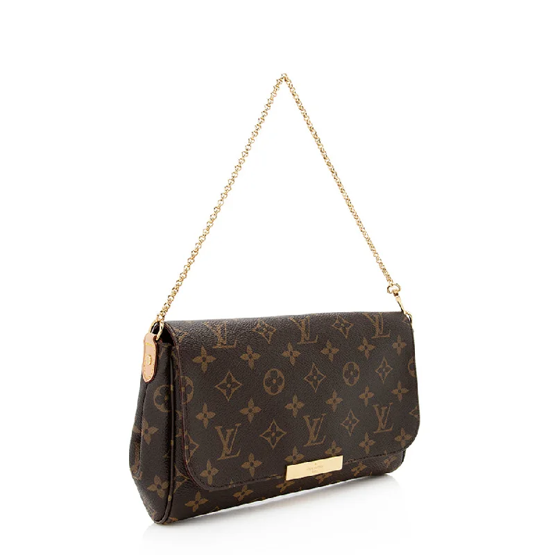 Louis Vuitton Alma bags with a monogram - embossed leather surfaceLouis Vuitton Monogram Canvas Favorite MM Shoulder Bag (19673)