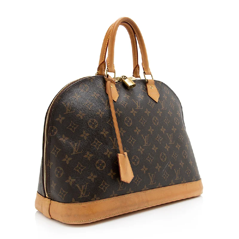 Louis Vuitton Petite Malle bags with a hard - shell structure for uniquenessLouis Vuitton Monogram Canvas Alma GM Satchel (20851)