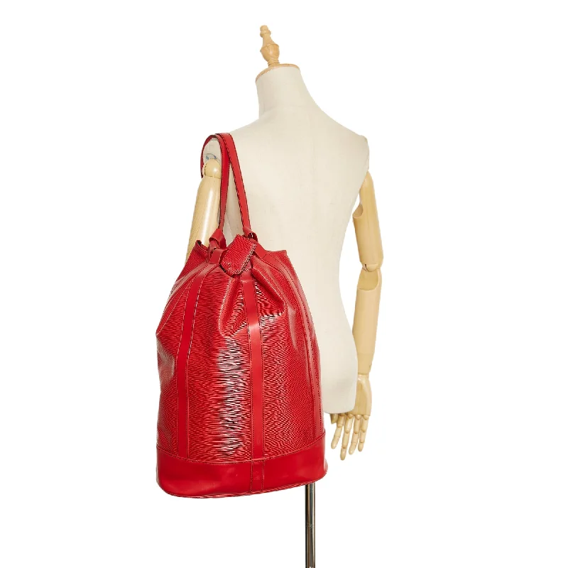 Louis Vuitton tote bags with a spacious interior and multiple pocketsLOUIS VUITTON Epi Randonnee PM Red