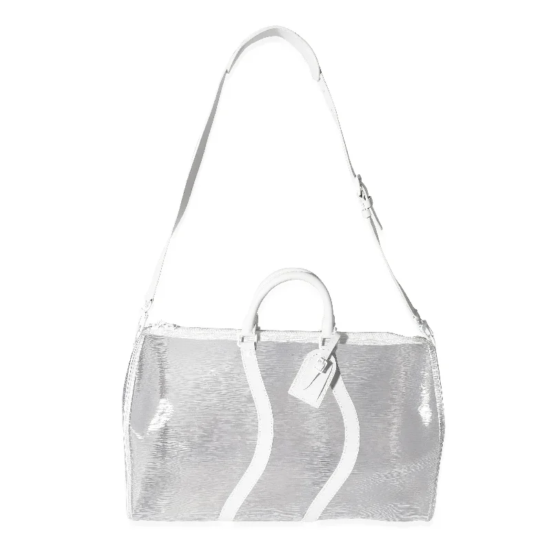 Louis Vuitton Capucines bags with smooth calfskin leather for luxuryLOUIS VUITTON Clear Epi PVC Wavy Keepall Bandouliere 50