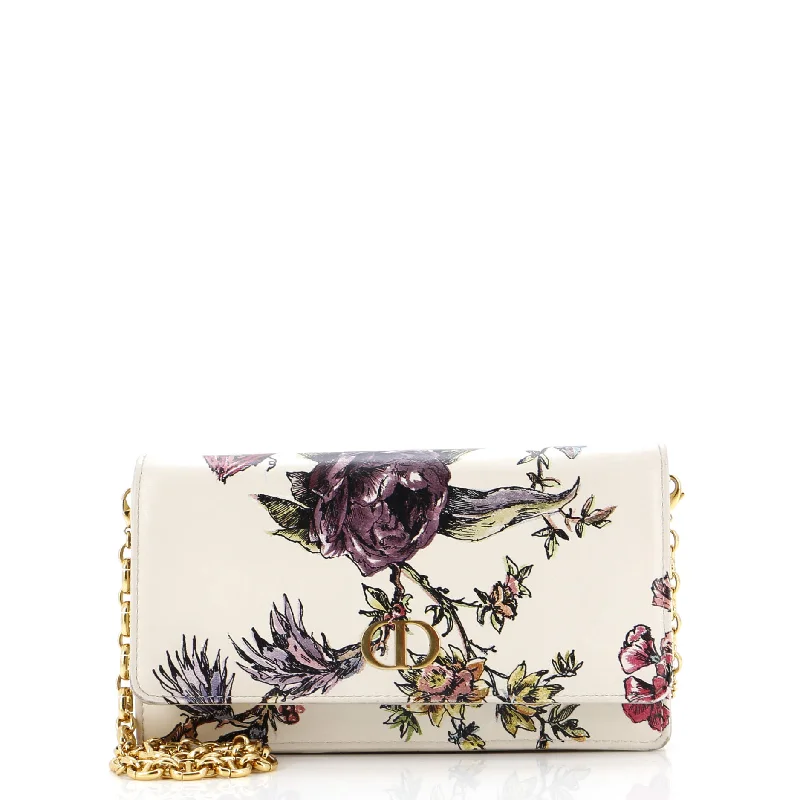 Caro Wallet on Chain Pouch Printed Leather