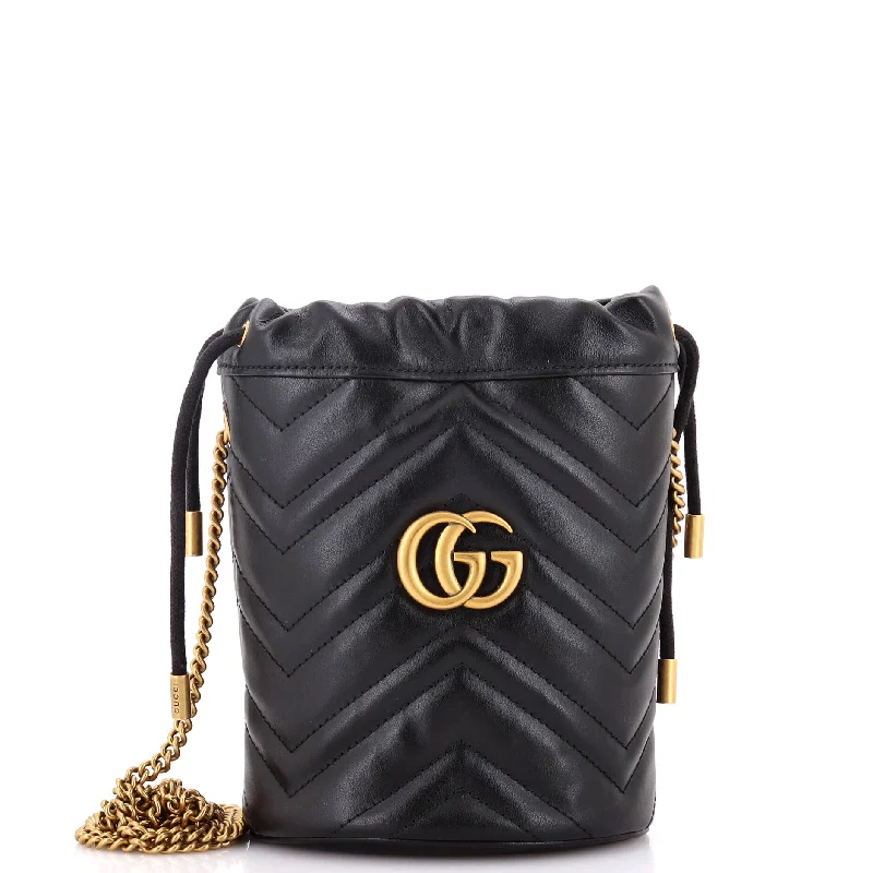 GG Marmont Bucket Bag Matelasse Leather Mini