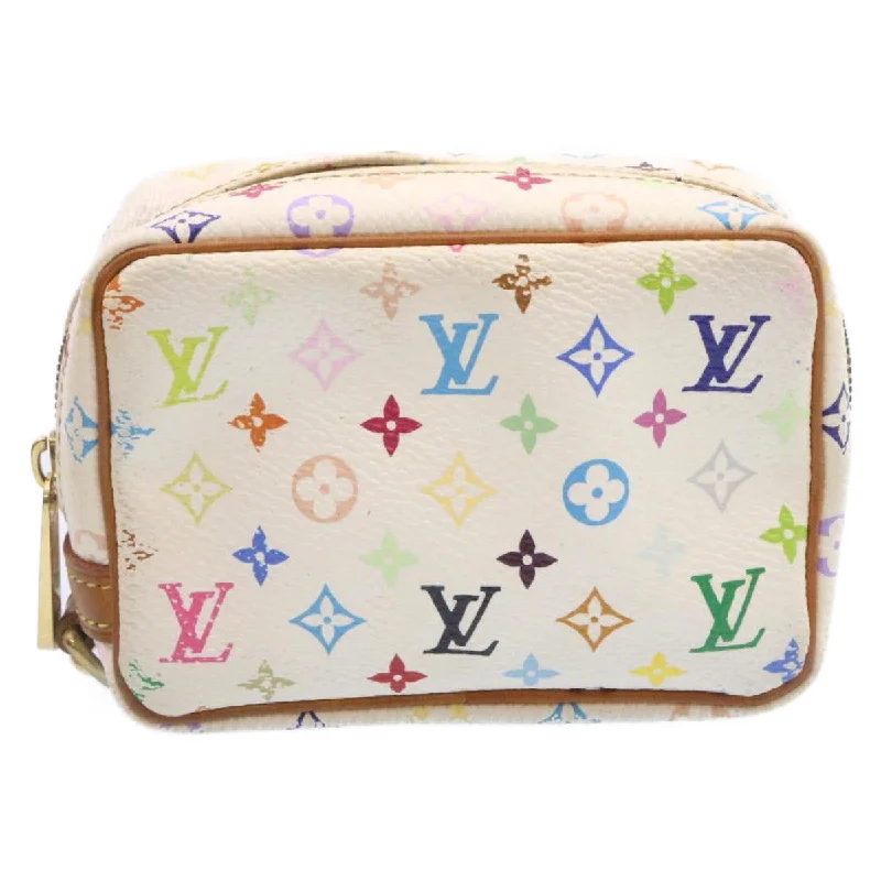 Ladies Louis Vuitton Capucines bags with a detachable shoulder strapLOUIS VUITTON Monogram Multicolor Trousse Wapity Pouch White M58033 Auth am1686g