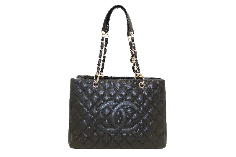 Chanel Limited Edition Handbag for CollectorsChanel Black Quilted Caviar Leather Grand Shopper Tote Shoulder Bag