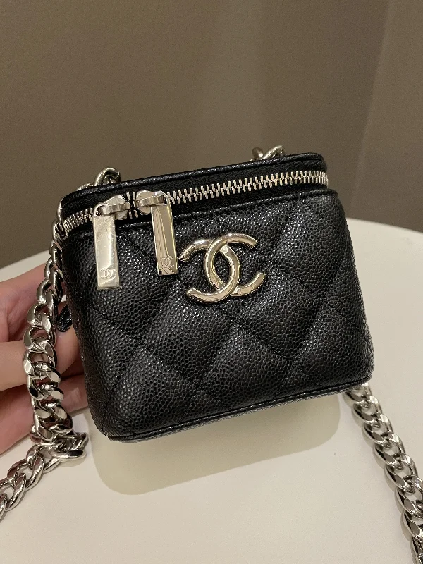 Chanel Vintage Inspired Handbag for Retro LoversChanel Quilted Coco Mini Vanity Cube Black Caviar