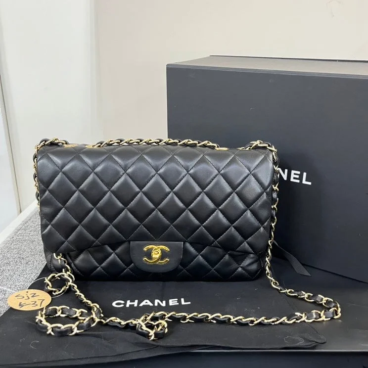 Chanel Vintage Inspired Handbag for Retro LoversChanel CF Jumbo Single Flap Lambskin Leather Serial No.12 with Dustbag&Box