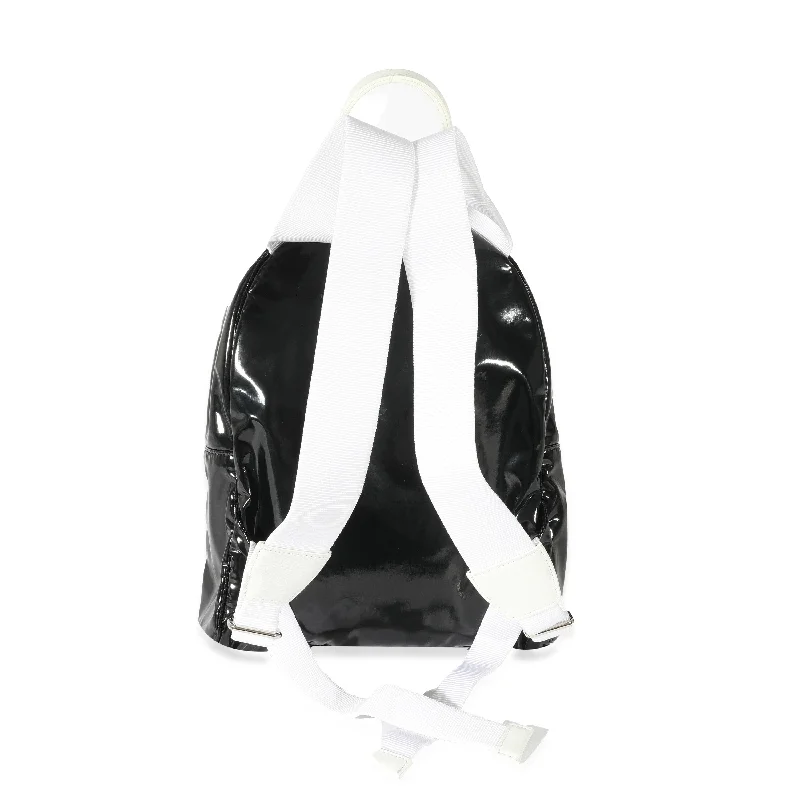 Chanel Vintage Inspired Handbag for Retro LoversCHANEL Black White Vinyl Small La Pausa Backpack