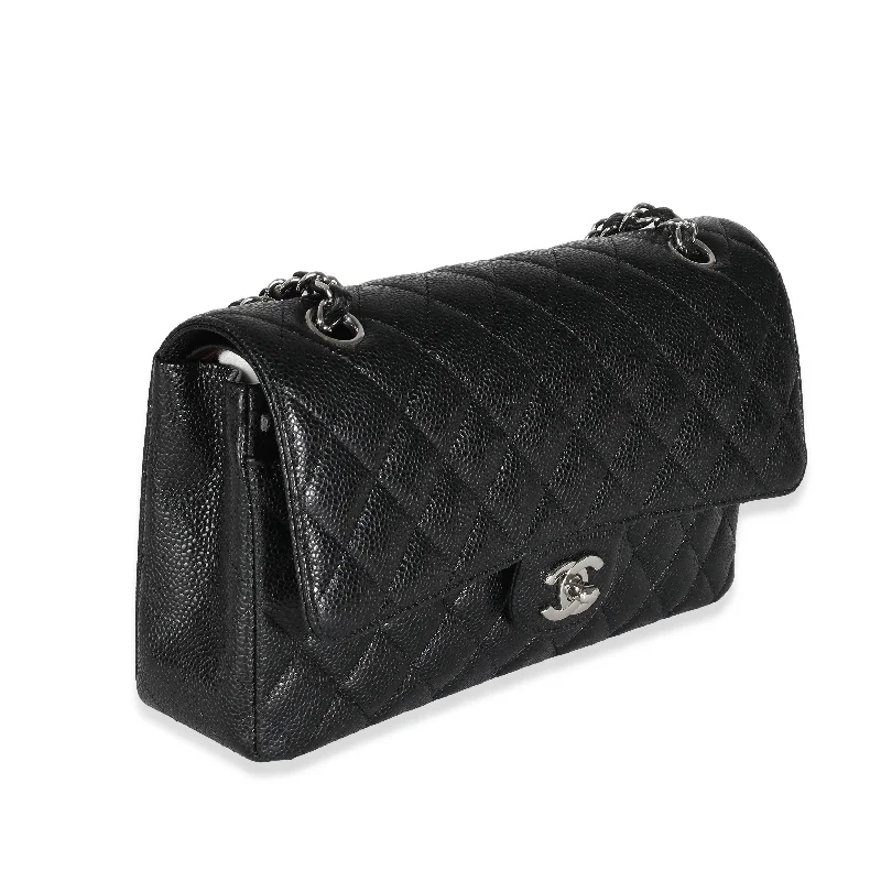 Chanel Vintage Inspired Handbag for Retro LoversCHANEL Black Quilted Caviar Medium Classic Double Flap Bag