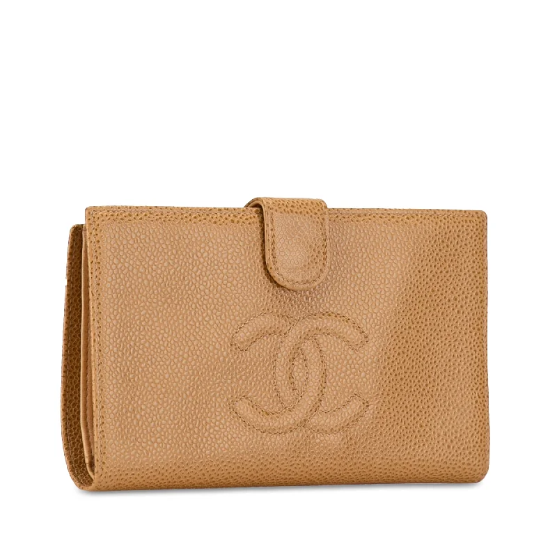 Chanel Quilted Leather Shoulder Bag for FashionistasCHANEL CC Caviar Leather Long Wallet Long Wallets