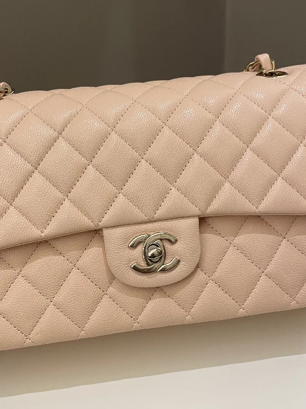 Chanel Small Crossbody Bag for TravelChanel Classic Quilted Medium Double Flap Beige Peach Caviar