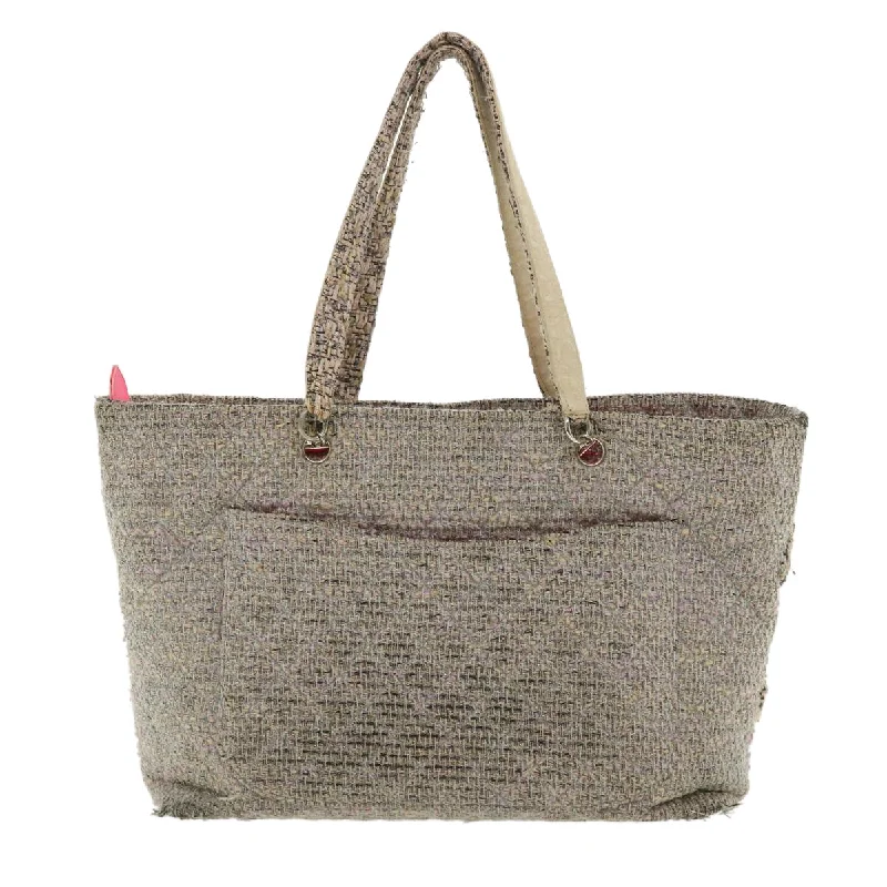 Chanel Lightweight Handbag for Daily ErrandsCHANEL Cambon Line Tote Bag Pink Gray CC  am3204