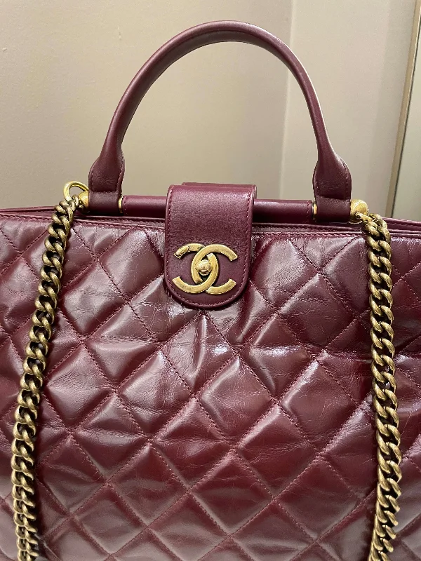 Chanel Limited Edition Handbag for CollectorsChanel Quilted CC Portobello Tote Burgundy Distressed Leather