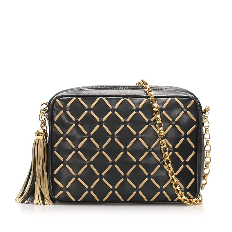 Chanel Quilted Leather Shoulder Bag for FashionistasMatelasse Lambskin Leather Crossbody Bag Black