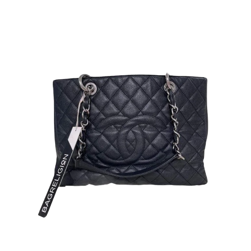 Chanel Vintage Inspired Handbag for Retro LoversGST Caviar Tote Bag Black SHW