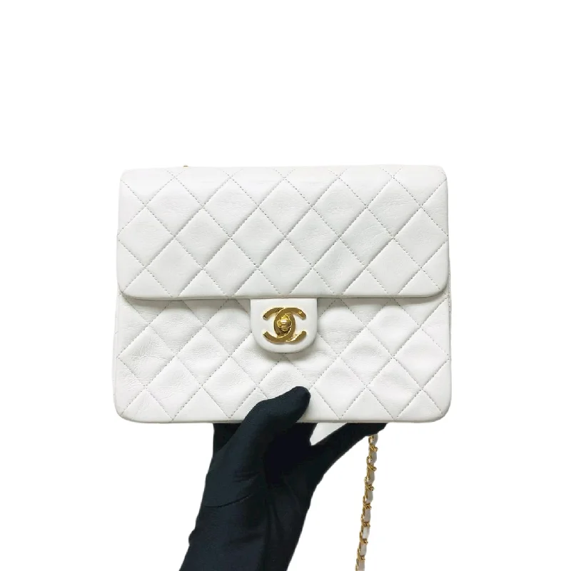 Chanel Colorful Handbag for Spring OutfitsVintage Mini Square Shoulder Bag White