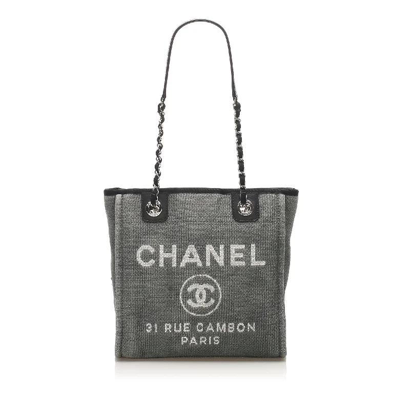 Chanel New Arrival Handbag with Gold HardwareChanel Deauville Canvas Tote Bag Gray