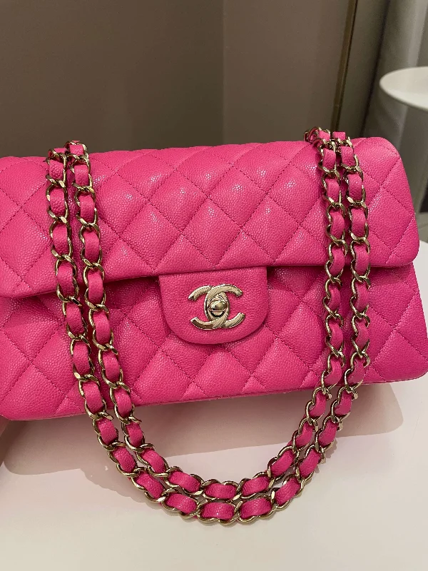 Chanel Vintage Inspired Handbag for Retro LoversChanel Classic Quilted Small Double Flap Candy Pink Caviar