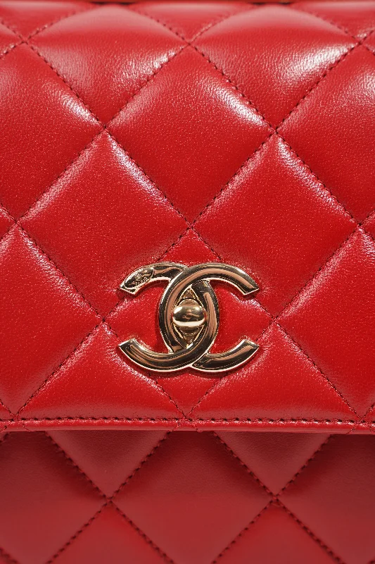 Chanel All - Match Handbag for Versatile StylingChanel Womens Trendy Flap Bag Red Large