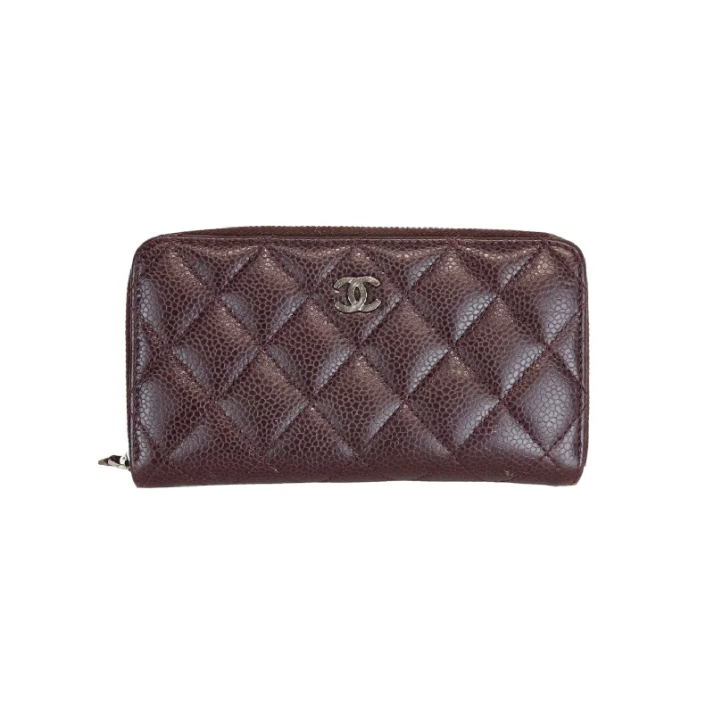 Chanel Colorful Handbag for Spring OutfitsCaviar Quilted Brilliant Zip Around Wallet Purple SHW