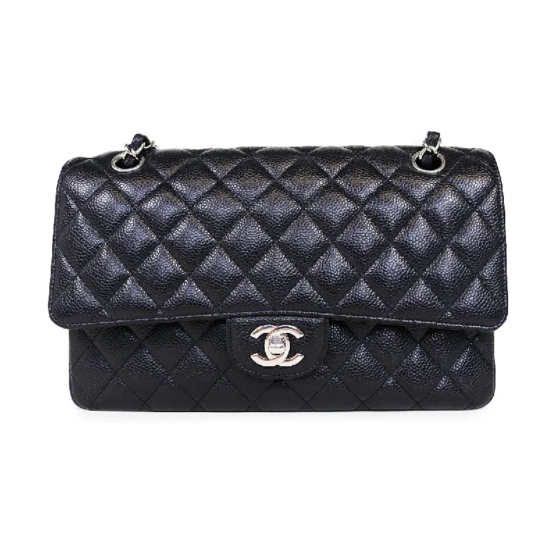 Chanel Black Handbag for Business MeetingsClassic Double Flap Caviar M/L in Black