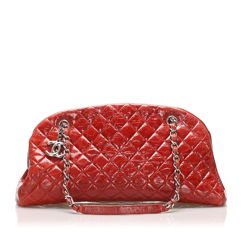 Chanel Handbag with Adjustable Strap for ComfortChanel Mademoiselle Bowling Bag Red