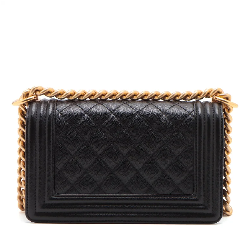 Chanel Small Crossbody Bag for TravelChanel Boy Chanel 20 Small Caviar S Chain Shoulder Bag Black G  A67085