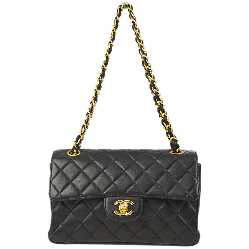 Chanel Classic Flap Bag for Evening PartyChanel Black Lambskin Small Double Sided Classic Flap Bag