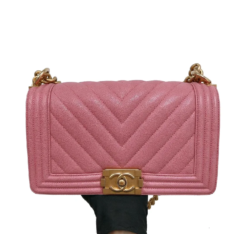 Chanel New Arrival Handbag with Gold HardwareOld Medium Boy Bag Pink