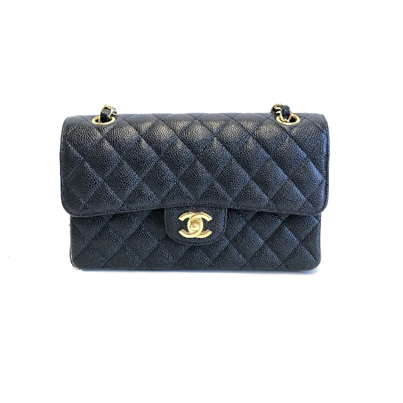 Chanel Small Crossbody Bag for TravelSmall Flap Bag in Black Caviar with GHW