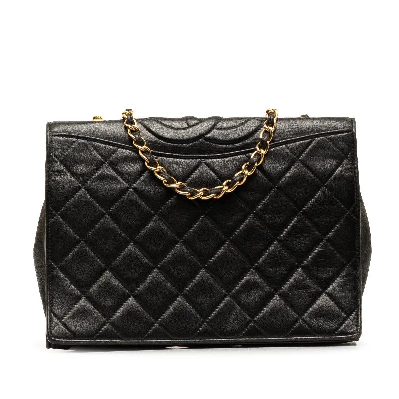 Chanel Colorful Handbag for Spring OutfitsCHANEL CC Quilted Lambskin Full Flap Crossbody Bag