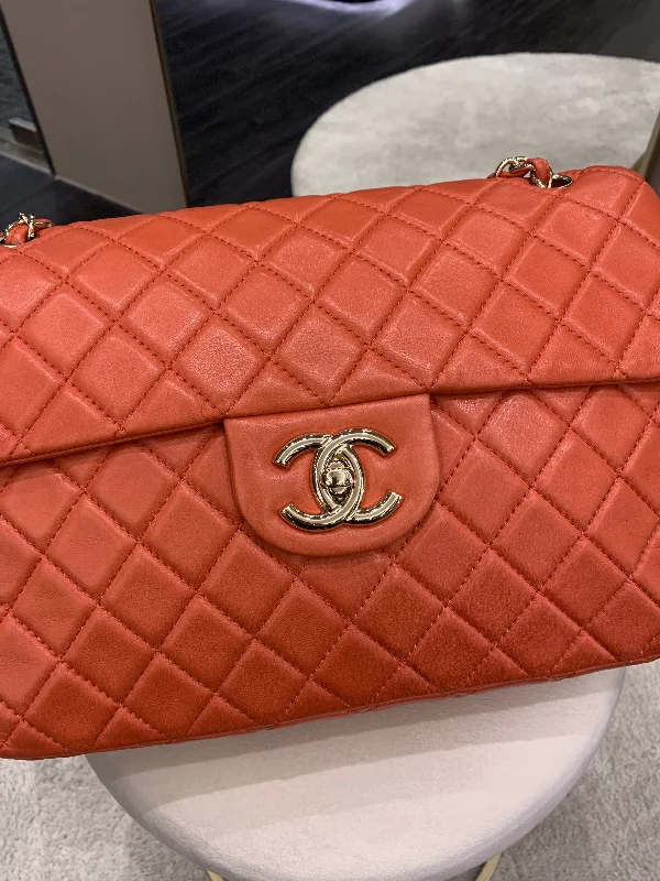 Chanel Classic Flap Bag for Evening PartyChanel Quilted Cc Flap Bag Vermillion Lambskin