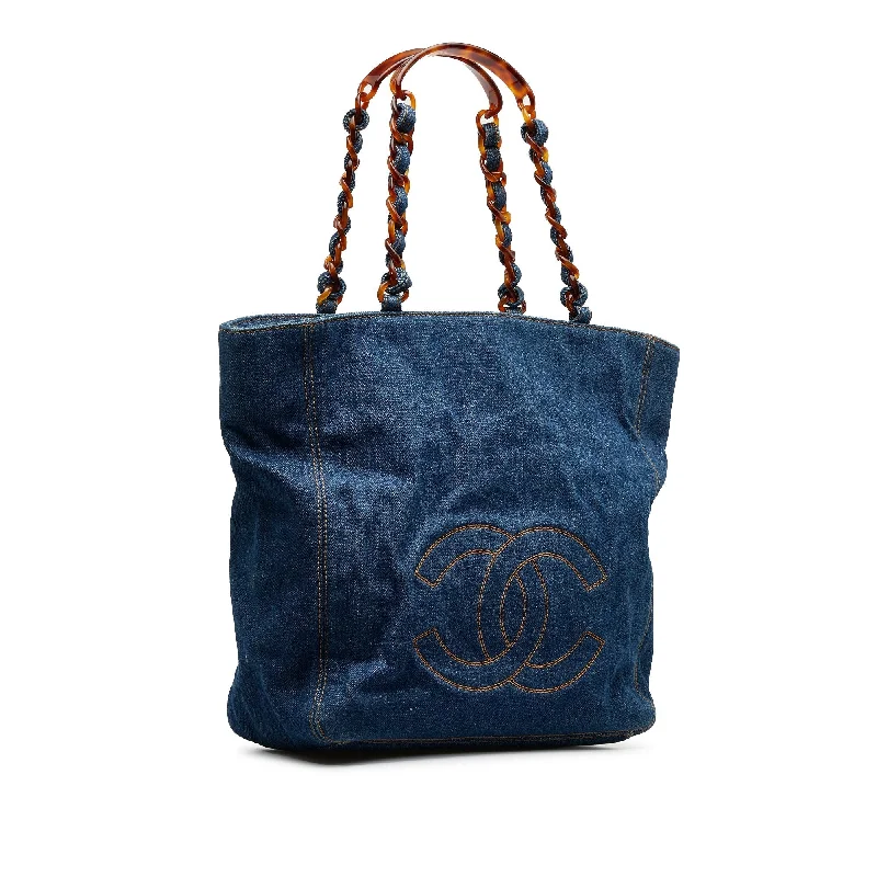 Chanel Luxury Handbag for High - End EventsCHANEL CC Denim Tote Bag