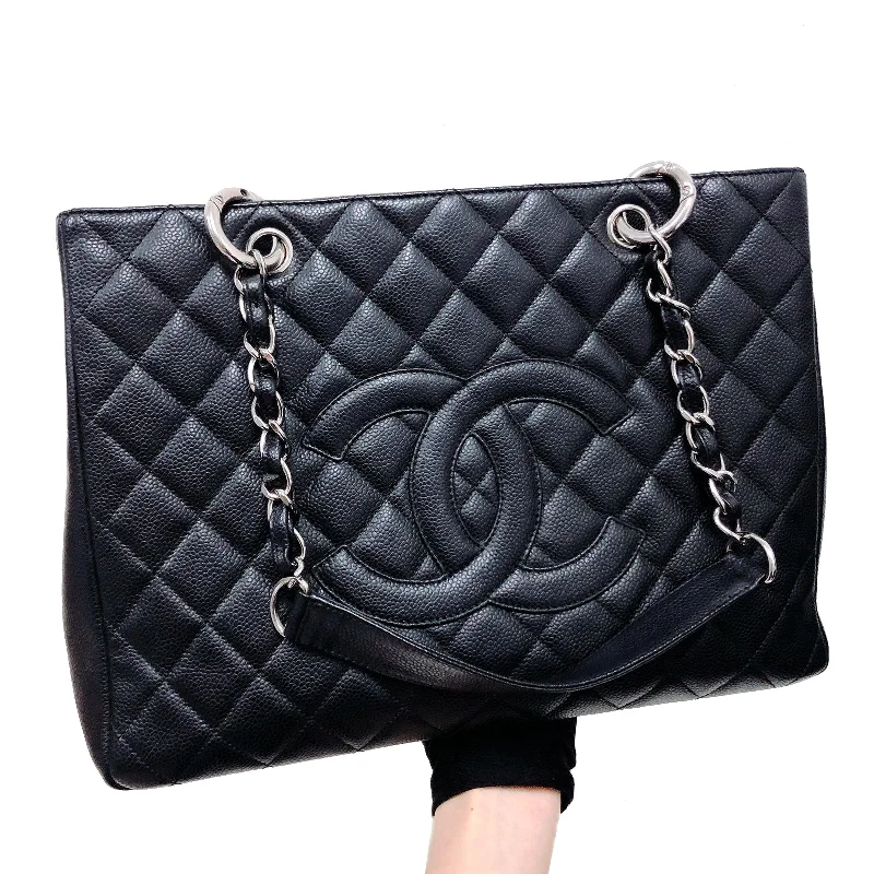 Chanel Luxury Handbag for High - End EventsGST Caviar Tote Bag Black SHW