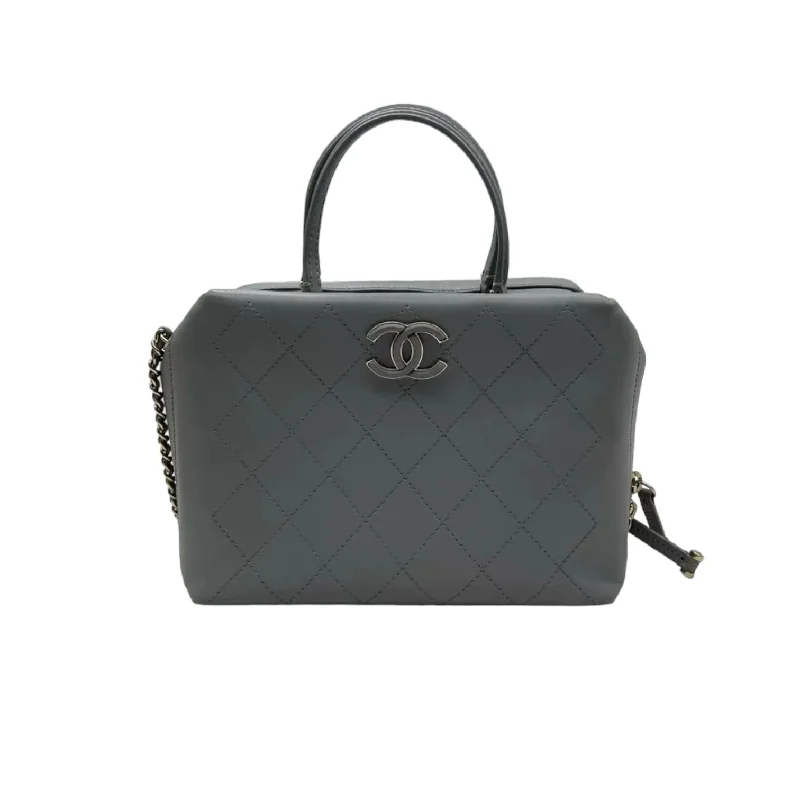 Chanel Limited Edition Handbag for CollectorsEnamel CC Vanity Bowling Caviar Quilted Grey GHW