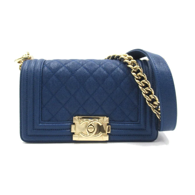 Chanel Colorful Handbag for Spring OutfitsCHANEL Boy Chanel ChainShoulder Blue Caviar Skin (Grained Calf) A676851