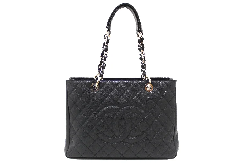 Chanel Small Crossbody Bag for TravelChanel Black Quilted Caviar Leather Grand Shopper Tote Shoulder Bag