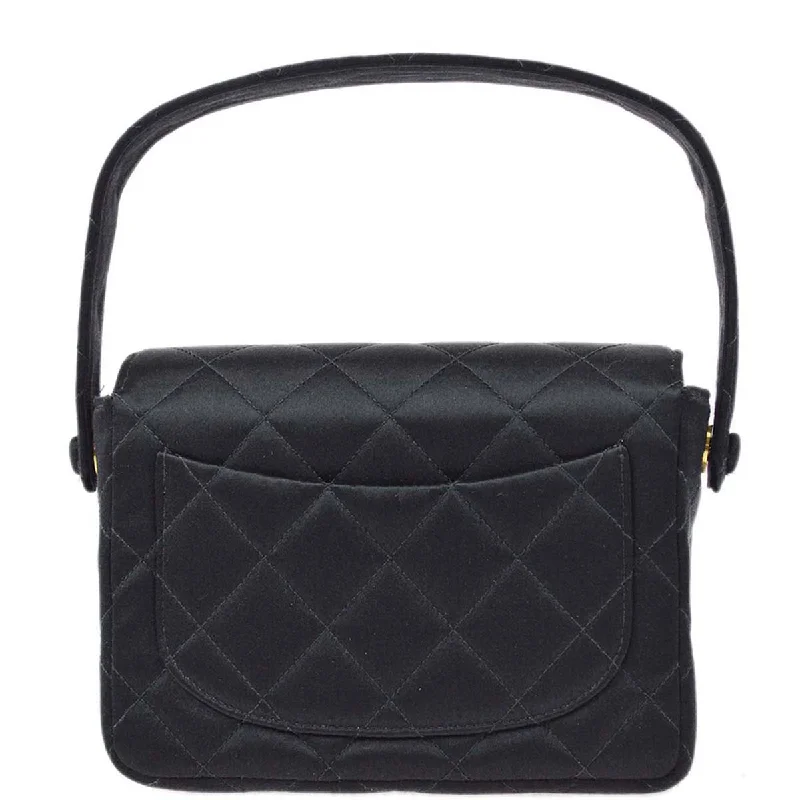 Chanel Vintage Inspired Handbag for Retro LoversChanel Black Satin Mini Classic Square Flap Handbag