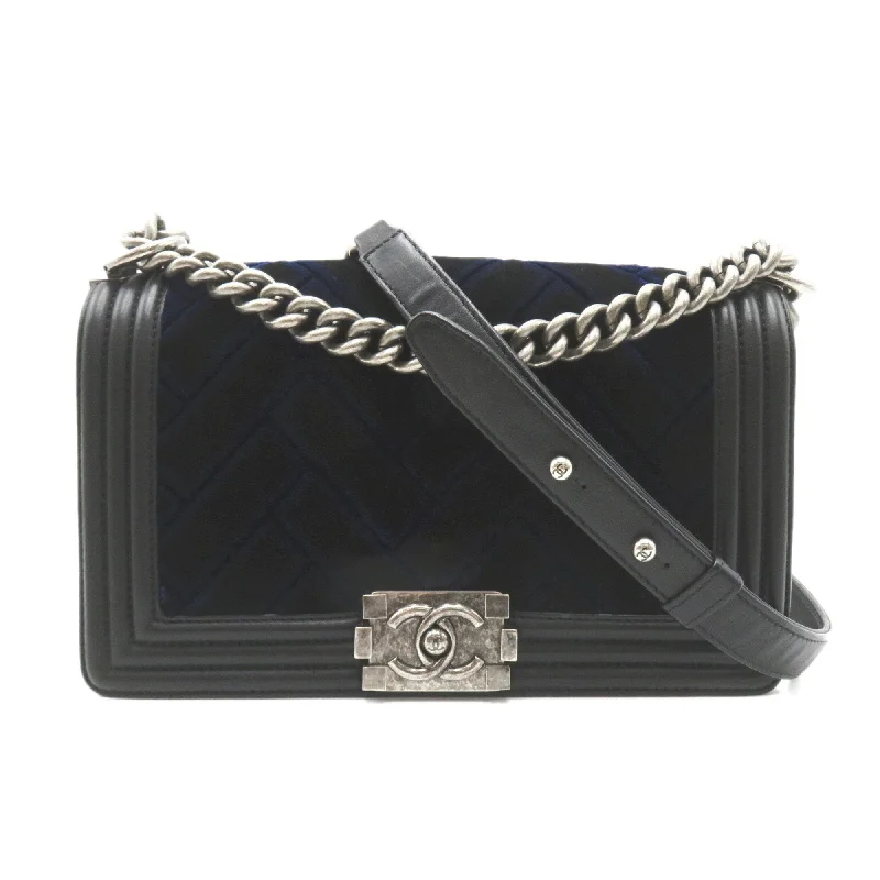 Chanel New Arrival Handbag with Gold HardwareCHANEL Boy Chanel Chain Shoulder Bag, Lambskin (Sheepskin), Women's, Navy, Black