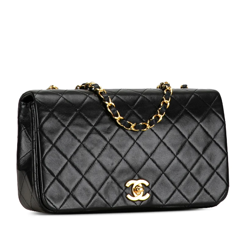 Chanel Lightweight Handbag for Daily ErrandsCHANEL CC Quilted Lambskin Full Flap Crossbody Bag