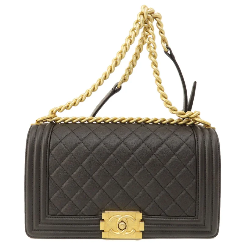 Chanel Luxury Handbag for High - End EventsChanel Boy Chain Shoulder Bag Caviar Skin Women's CHANEL