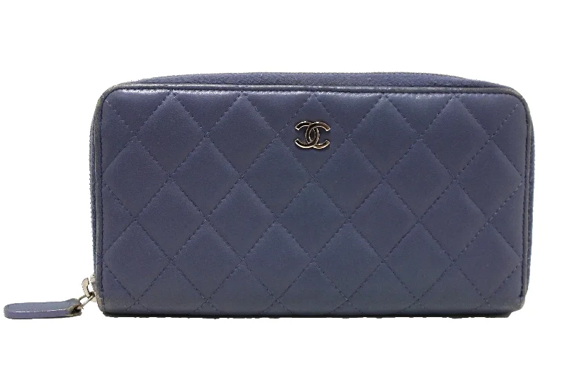 Chanel Colorful Handbag for Spring OutfitsChanel Blue Quilted Lambskin Leather Zippy Wallet