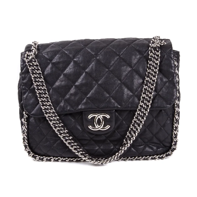 Chanel Vintage Inspired Handbag for Retro LoversChain Around Jumbo Flap