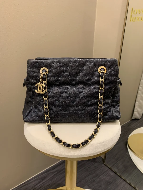 Chanel Limited Edition Handbag for CollectorsChanel Quilted Leather Wild Stitch Shoulder Tote Dark Navy