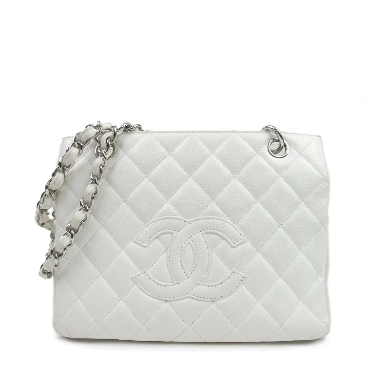 Chanel Luxury Handbag for High - End EventsChanel Caviar Petite Timeless Shopping Tote White