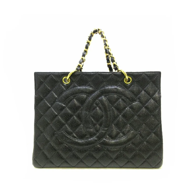 Chanel Classic Flap Bag for Evening PartyVintage Quilted Caviar CC Tote Black