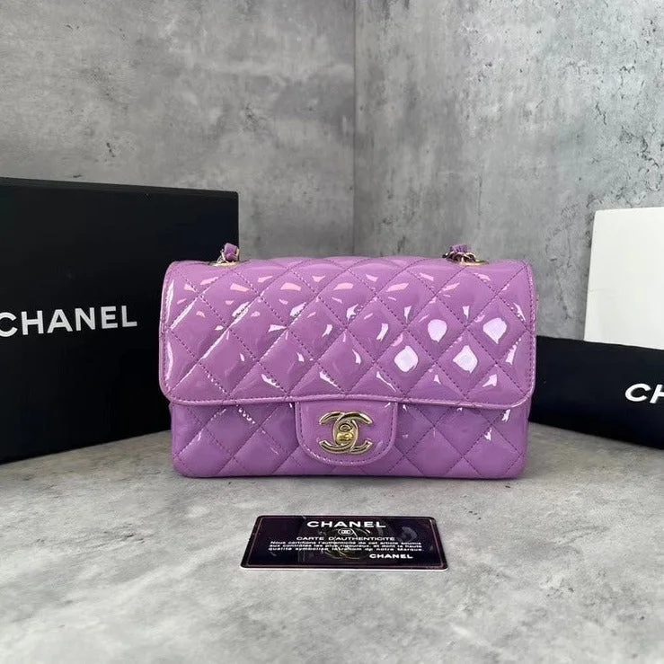 Chanel Quilted Leather Shoulder Bag for FashionistasChanel Cf Mini Bag Patent (29xx) Full Set