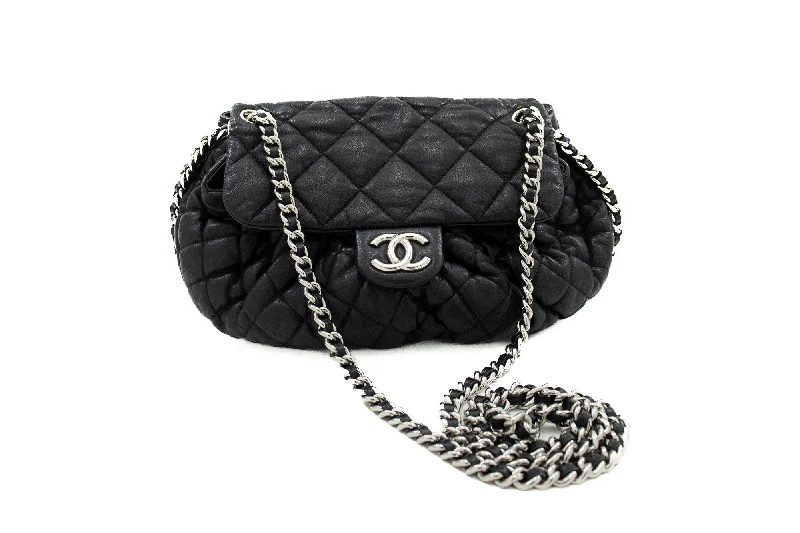 Chanel Classic Flap Bag for Evening PartyCHANEL Chain Around Shoulder Bag Crossbody Black Calfskin Leather