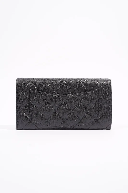 Chanel Luxury Handbag for High - End EventsChanel Womens Flap Wallet Black Caviar